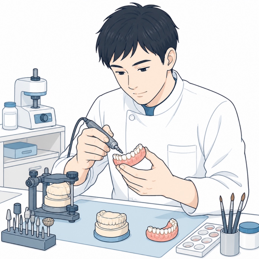 体験義歯を製作します