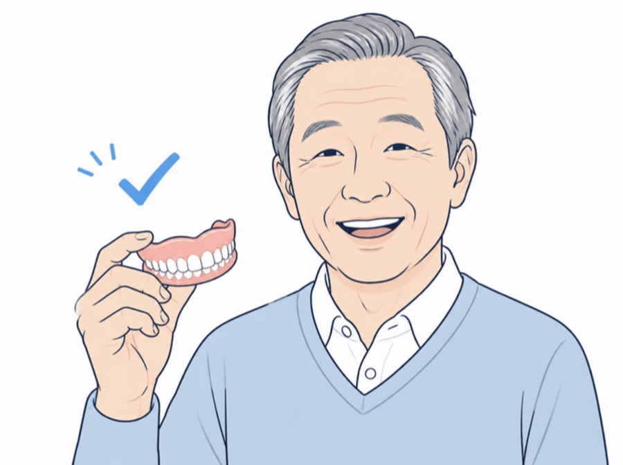 義歯がご自身のものになる様子